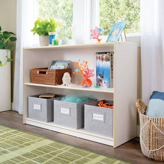 EdQ Bookshelf Open Storage with Bins - 30"