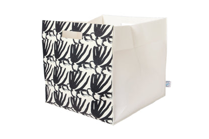 Eco-friendly Felt Cube Storage Bin- Palm Leaves
