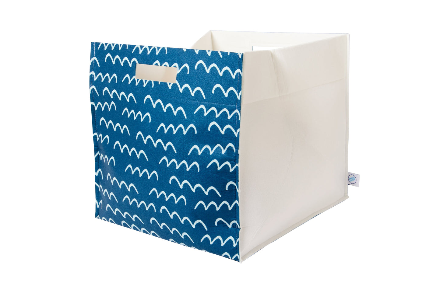 Eco-friendly Cube Storage Bin- Blue Waves