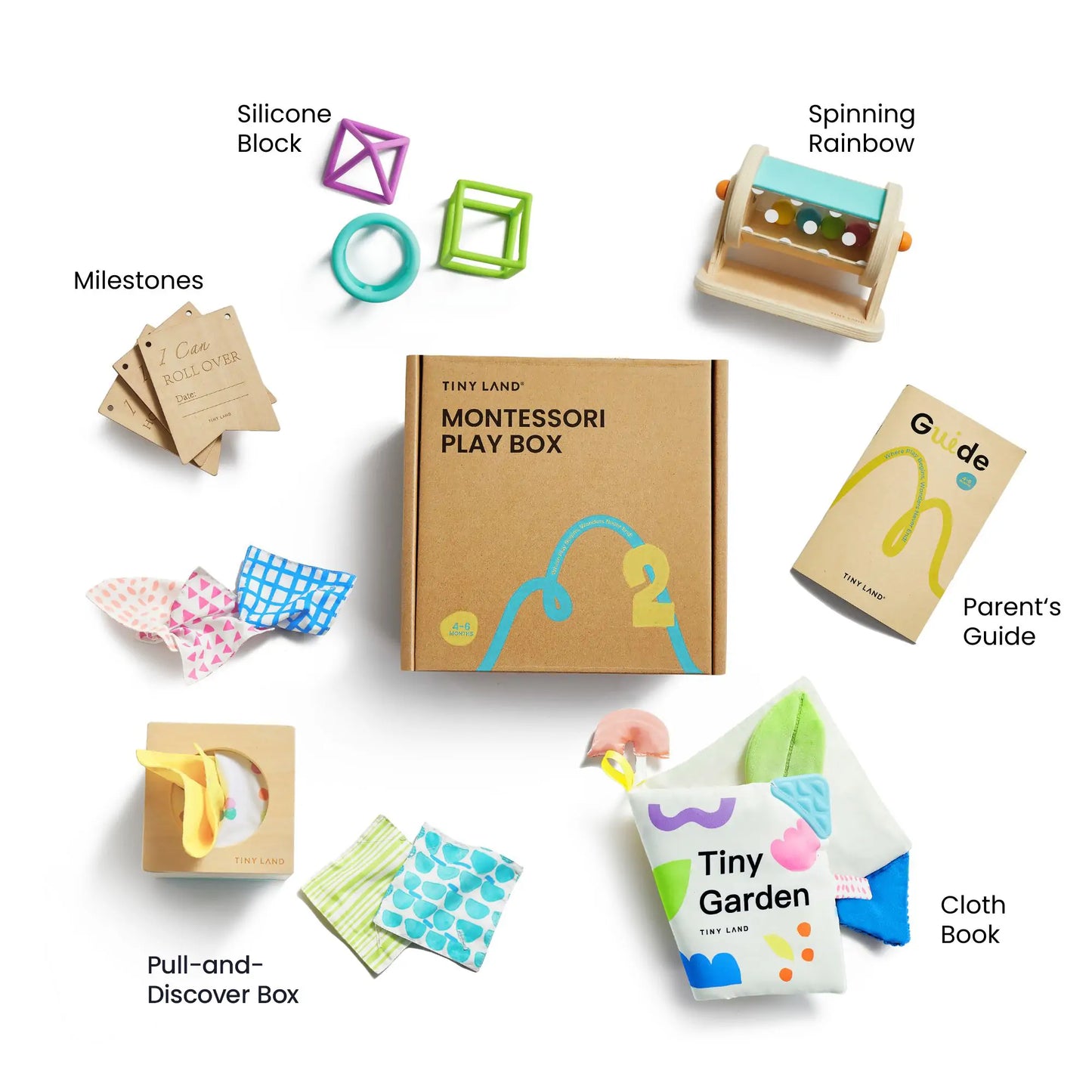 Tiny Land® Montessori Toys for Babies (4–6 Months)