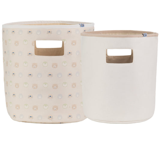 Baby Soft Storage - Beige Animal Faces