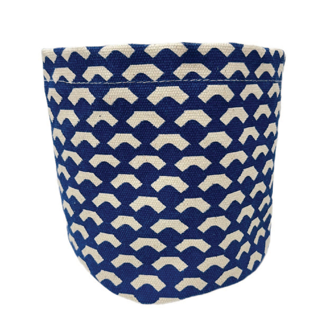 Handmade Navy Cotton Canvas Bin