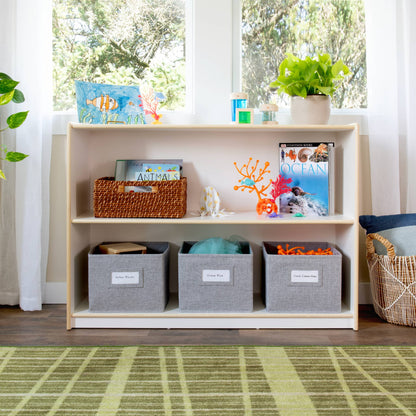 EdQ Bookshelf Open Storage with Bins - 30"