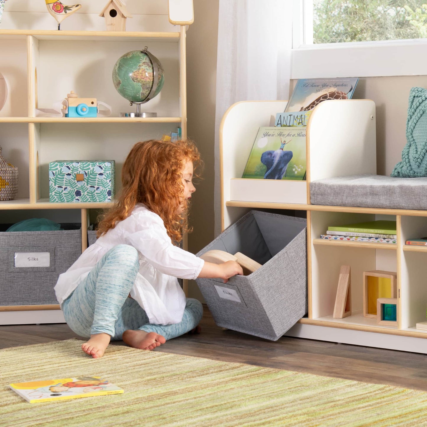Reading Nook with Bins
