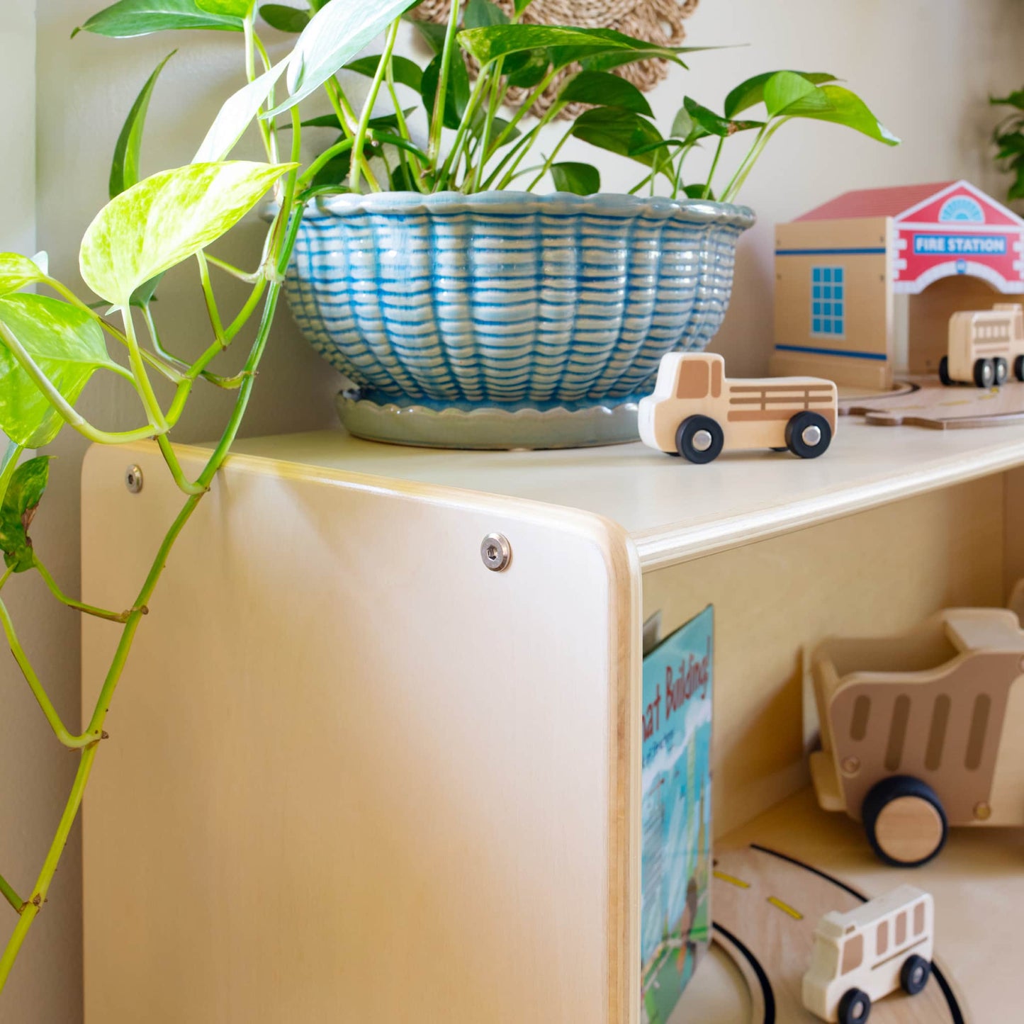 EdQ Bookshelf Open Storage with Bins - 30"