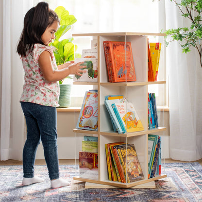 EdQ 3-Tier Rotating Book Shelf