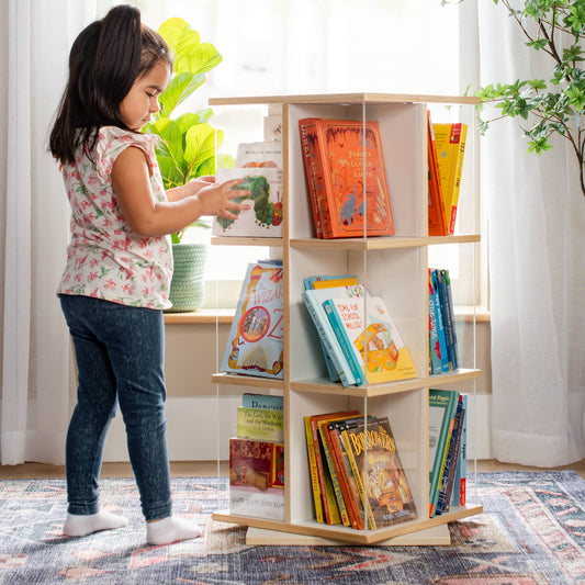 EdQ 3-Tier Rotating Book Shelf