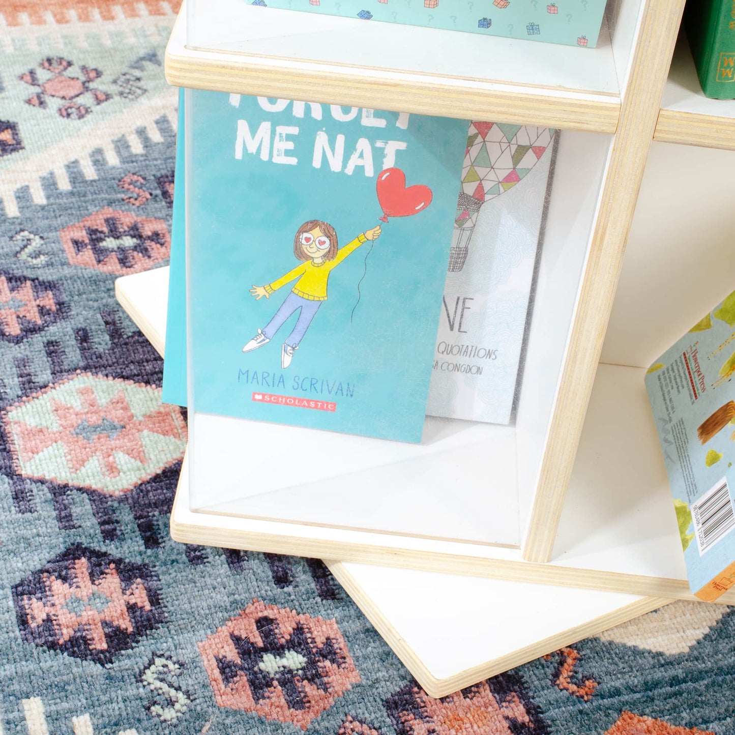 EdQ 3-Tier Rotating Book Shelf