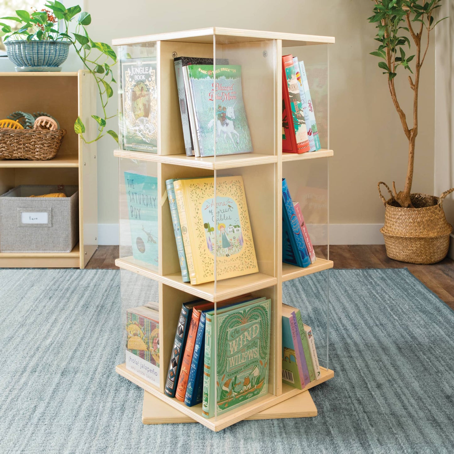 EdQ 3-Tier Rotating Book Shelf