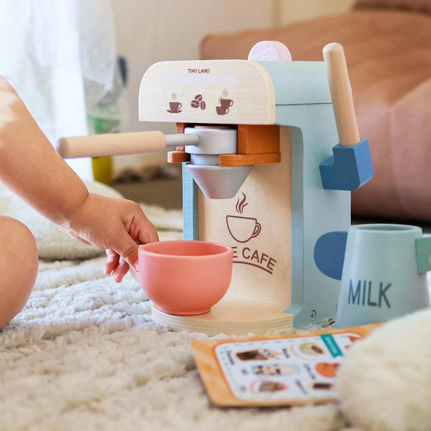 Wooden Toy Coffee Maker Set for Kids