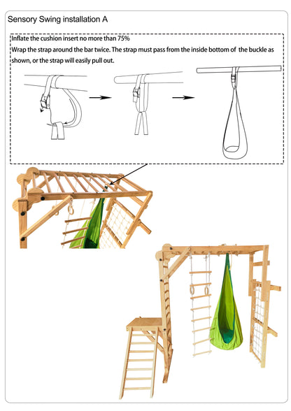 Sensory Swing Hammock – Tear Drop Attachment for Grove, Walnut, Neem & Betula Indoor Climbers