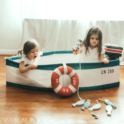 Gone Fishing Boat- Kids Canvas Play Boat