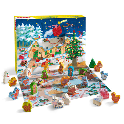 My First Advent Calendar – Wooden Farm Friends & Storybook Set by HABA