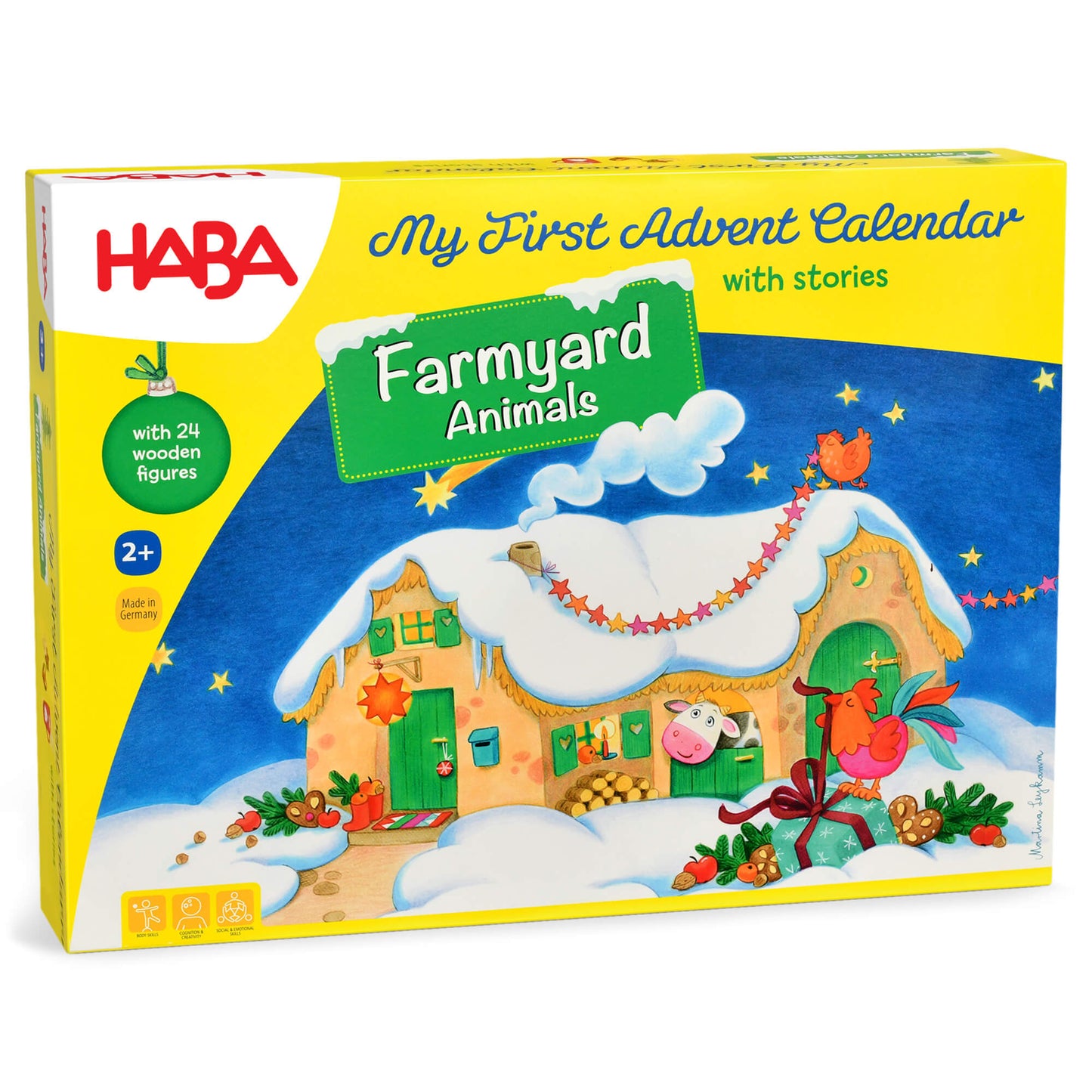 My First Advent Calendar – Wooden Farm Friends & Storybook Set by HABA