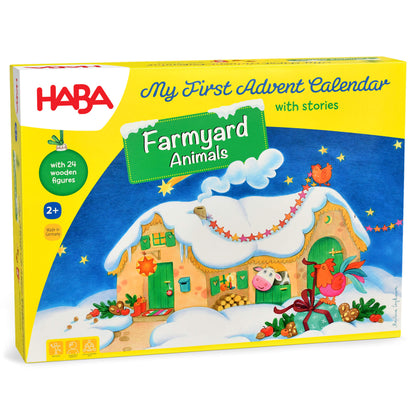 My First Advent Calendar – Wooden Farm Friends & Storybook Set by HABA