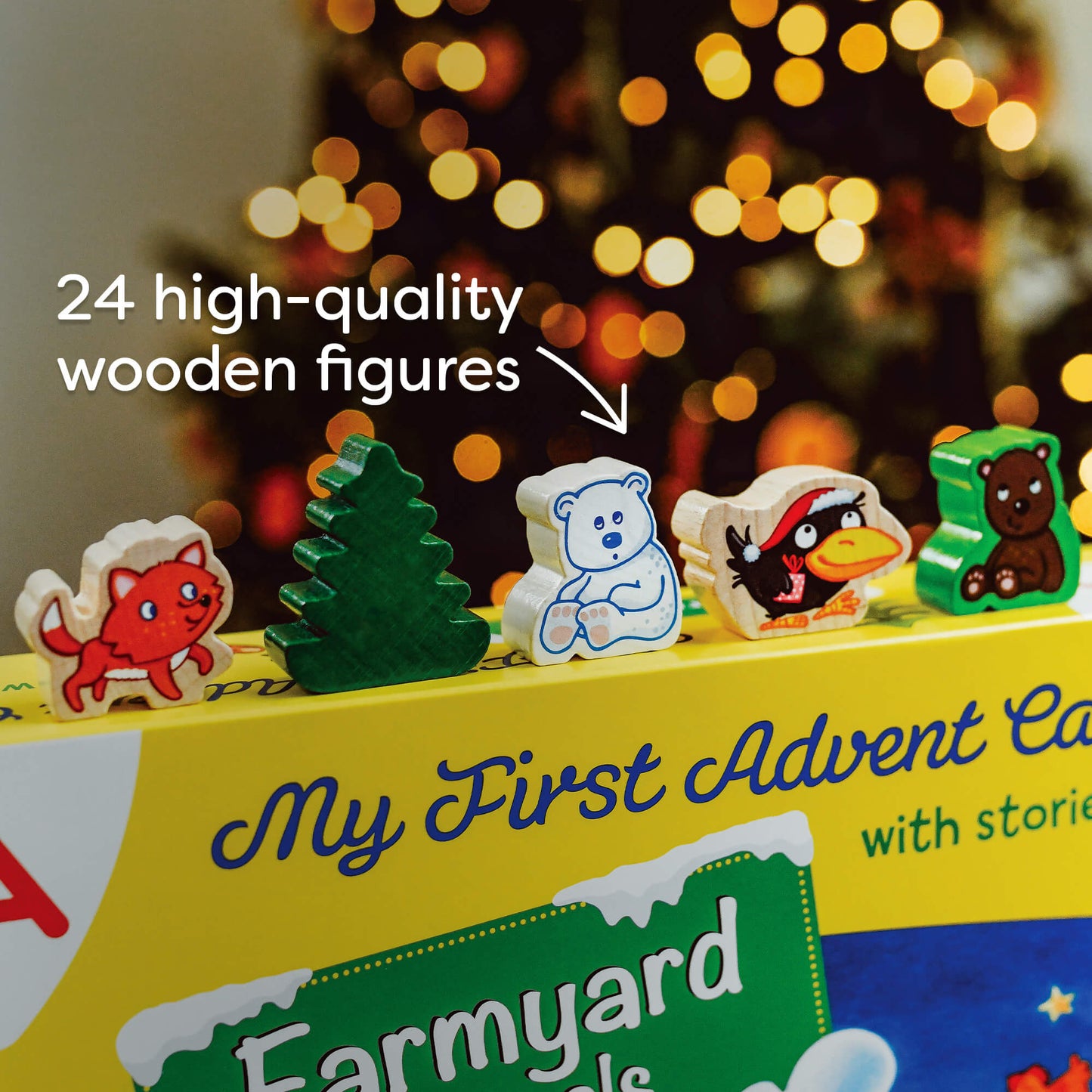 My First Advent Calendar – Wooden Farm Friends & Storybook Set by HABA
