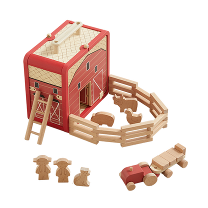 Take with Me Farm- Portable Wooden Farm Playset