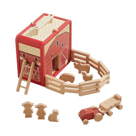 Take with Me Farm- Portable Wooden Farm Playset