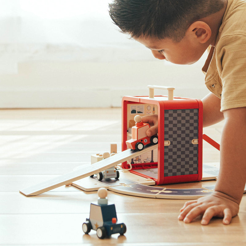 Take with Me Garage- Portable Wooden Playset for Kids